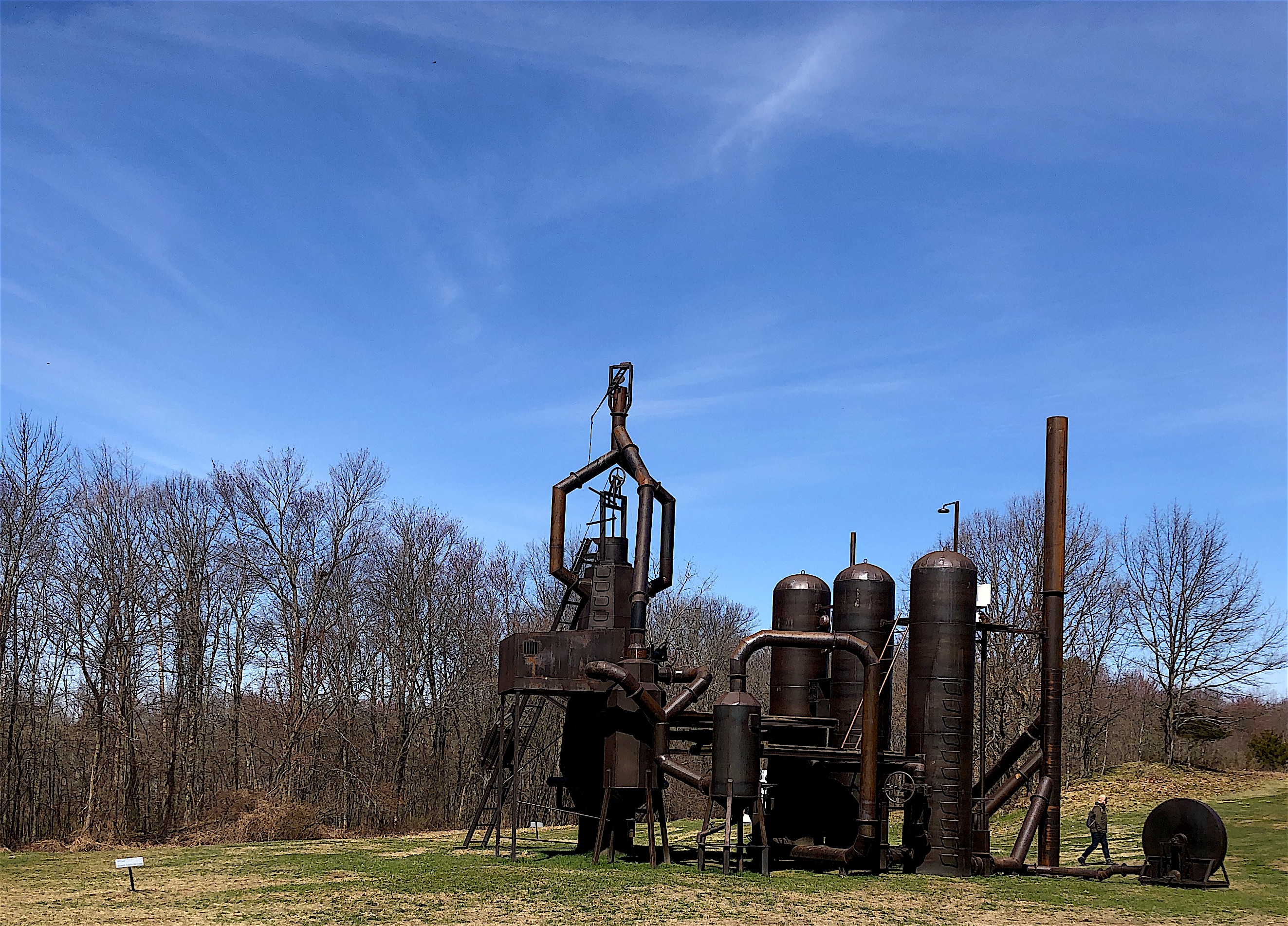 Atelier Van Lieshout's sculpture "Blast Furnace" at Art Omi.