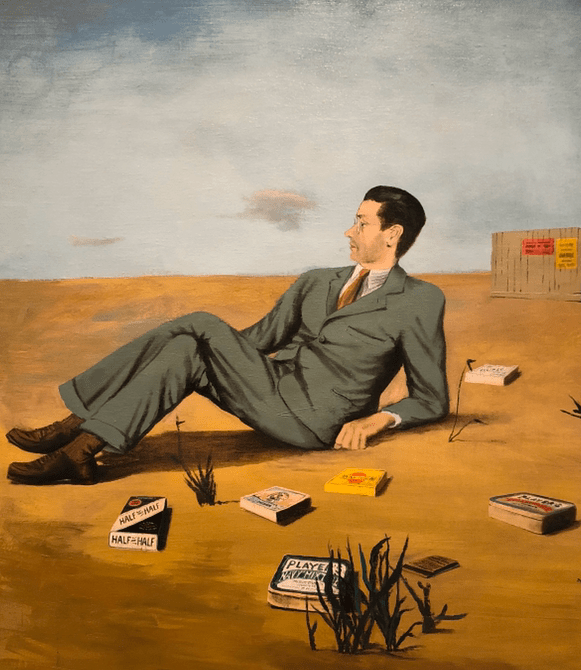 Kamil Lhoták painting of the legendary Czech critic and art theorist Jindřich Chalupecký. 