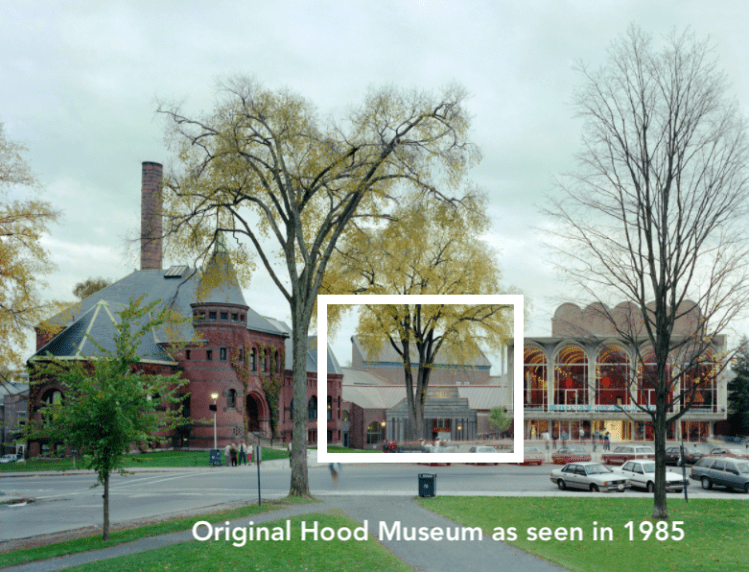 Image of the original Hood Museum at Dartmouth College in 1985.