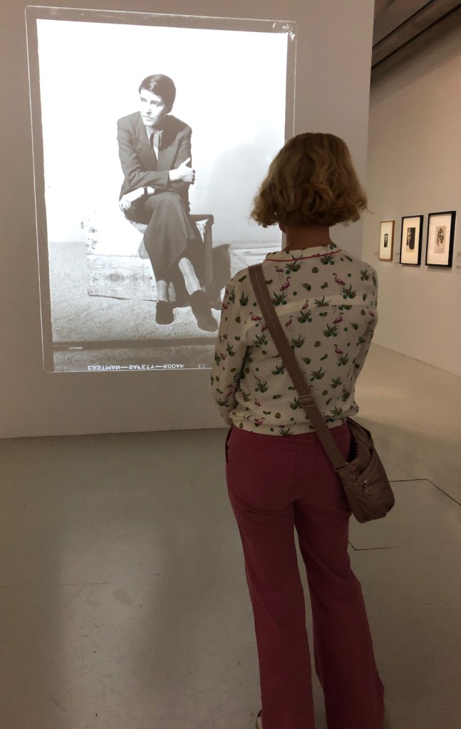 Female visitor at Centre Pompidou.